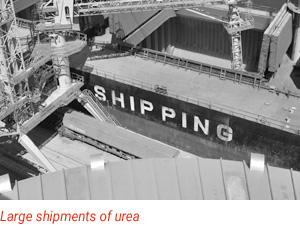 Large shipments of urea